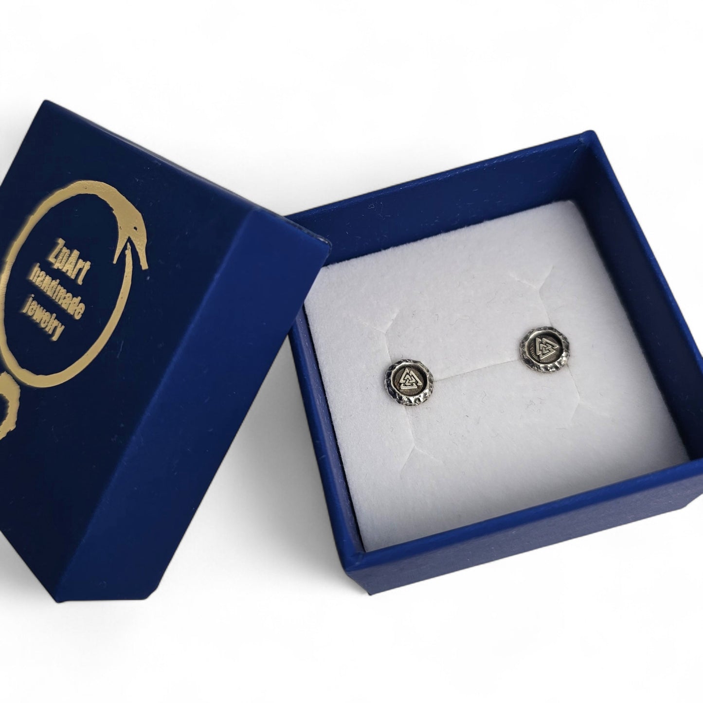 Valknut - Silver stud earrings unisex EK136s-2