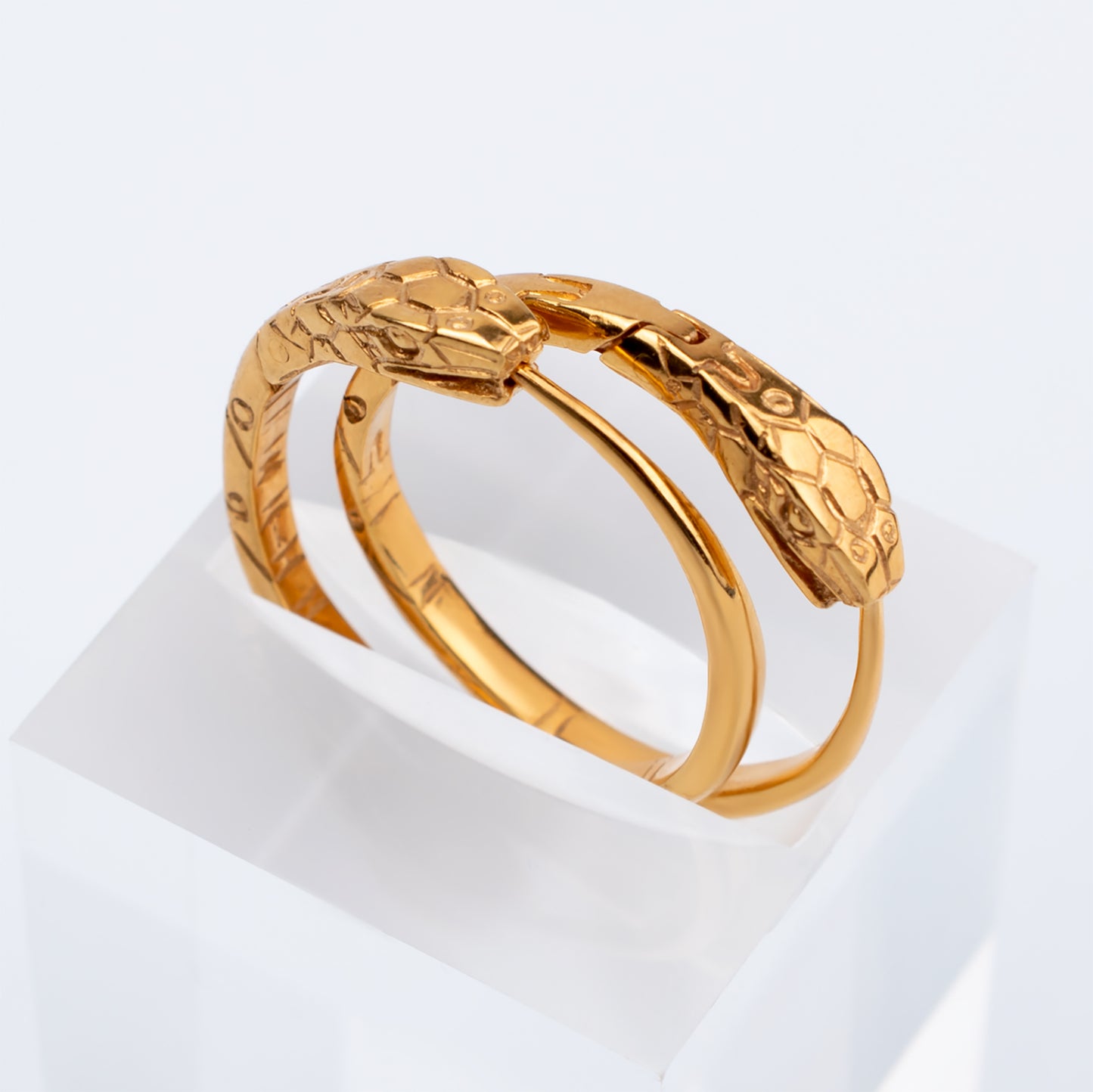 Gold Ouroboros Hoop Earrings – 22mm - EK010spg