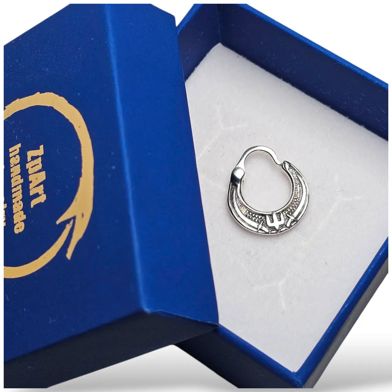 Silver Men’s Earring with Ukrainian Trident cossack earring | EK127s