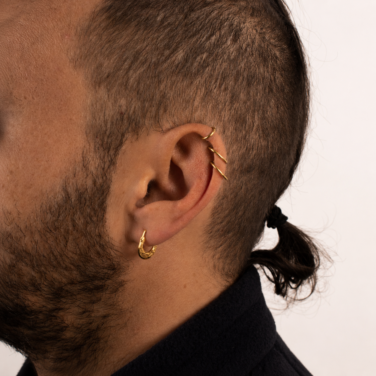 Raven earrings plated gold silver