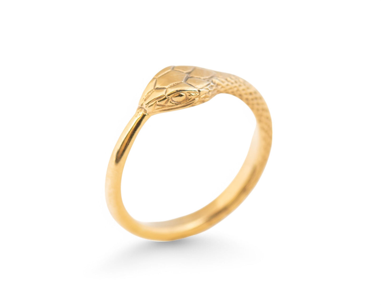 Ouroboros Gold plated Sterling Silver Ring unisex unique design RK004spg