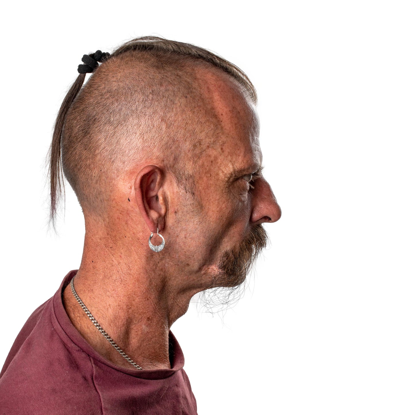 Mens earring ukrainian tryzub sterling silver