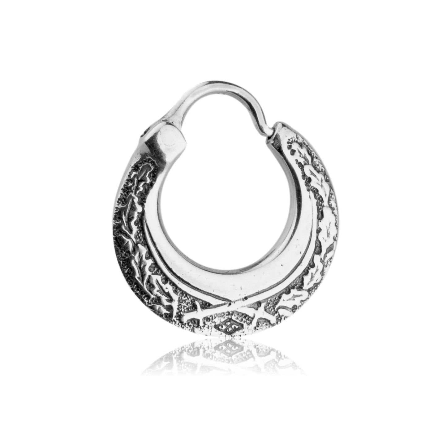 Men’s Cossack Silver Earring – Ethnic Ukrainian Jewelry - EK015s-1