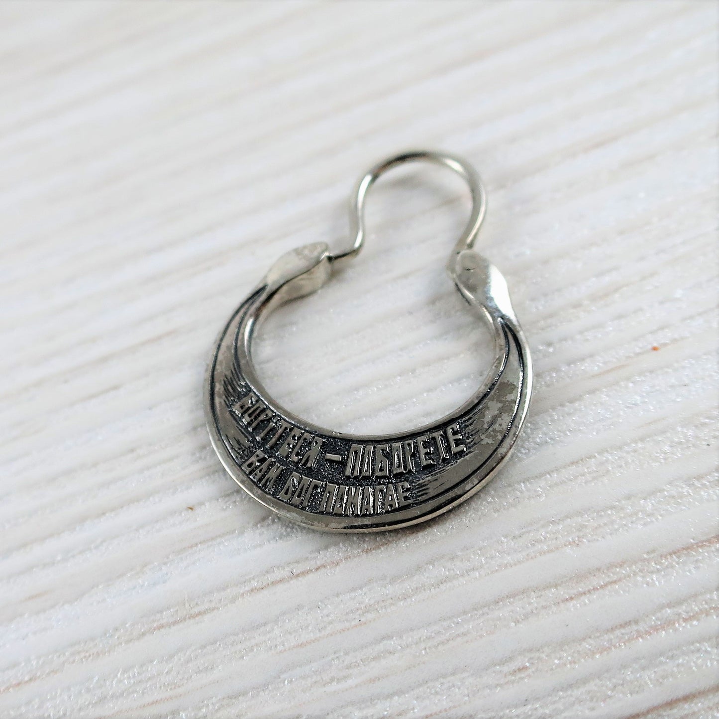 Sterling Silver Cossack Earring for Men – 18x21mm Handmade