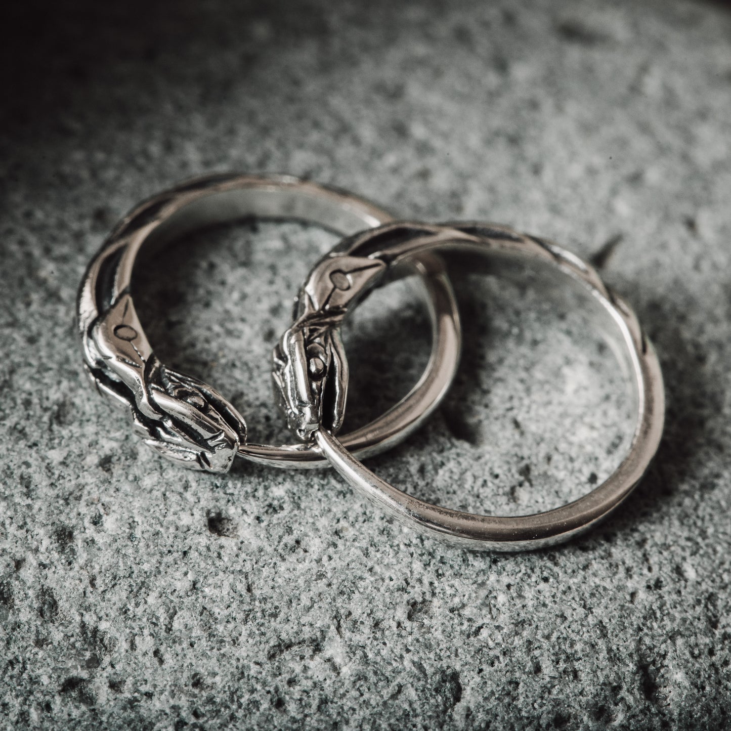 Small Sterling Silver Ouroboros Hoop Earrings – 15mm Handmade