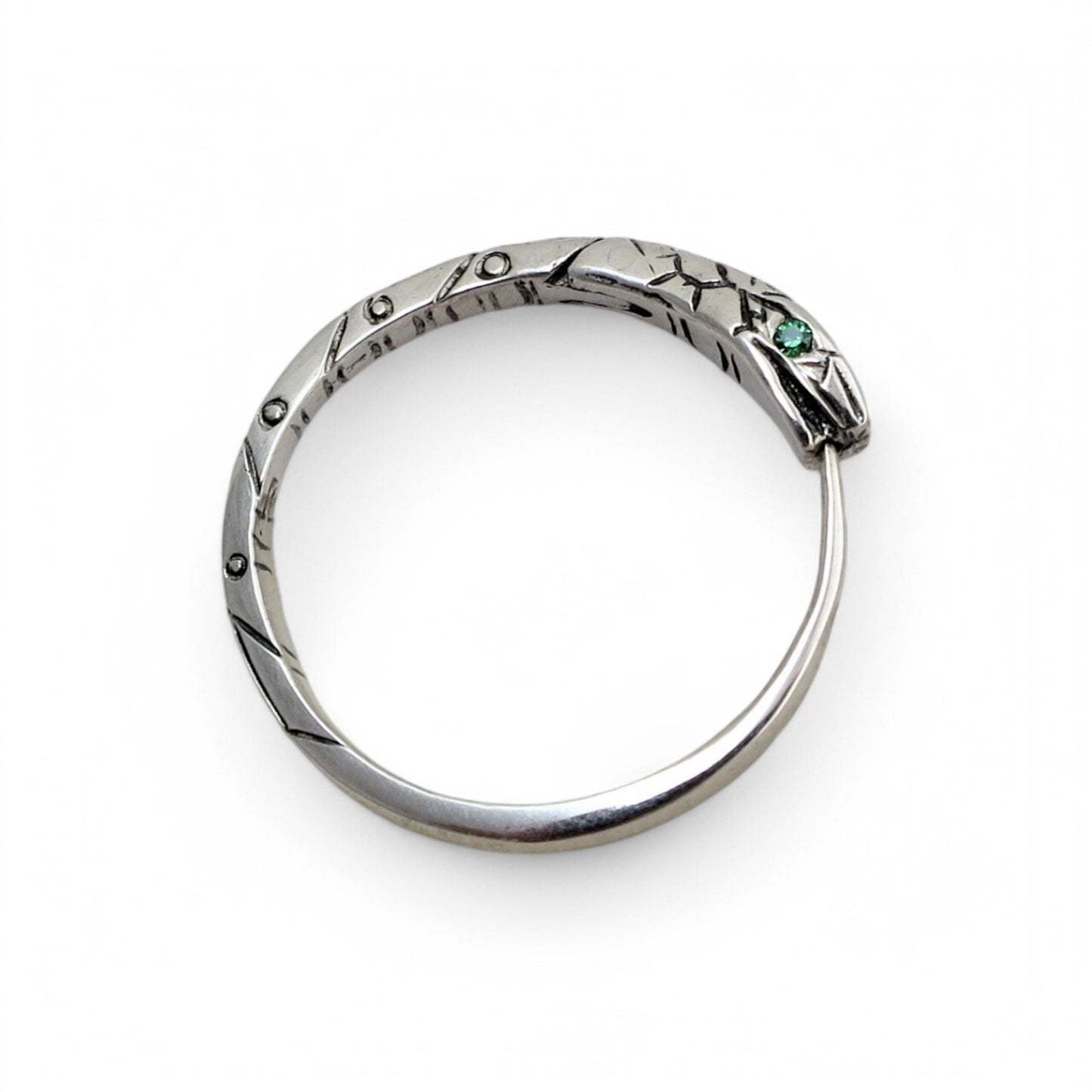 Sterling Silver Ouroboros Hoop Earrings – 22mm Handmade - EK010scz