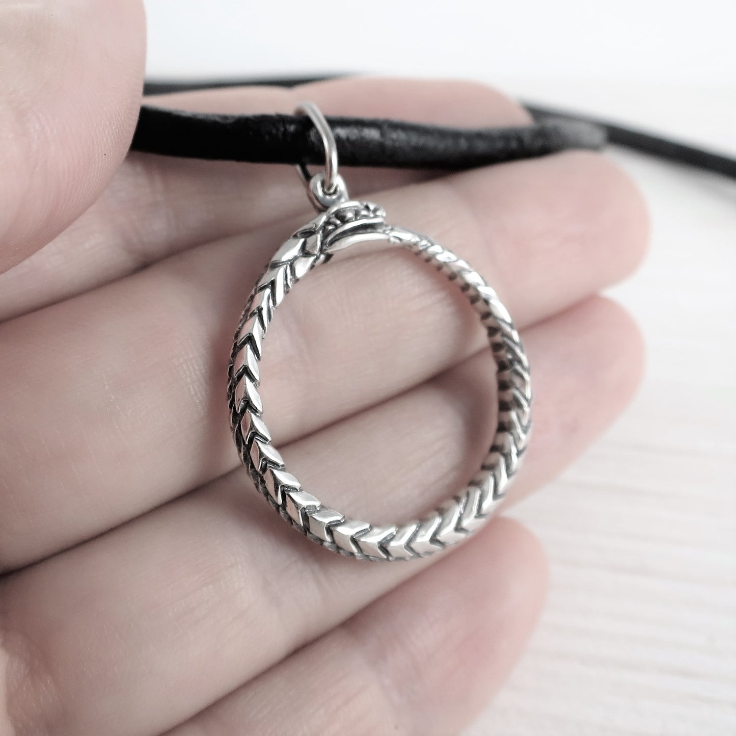 Ouroboros Sterling Silver Pendant – PK002s