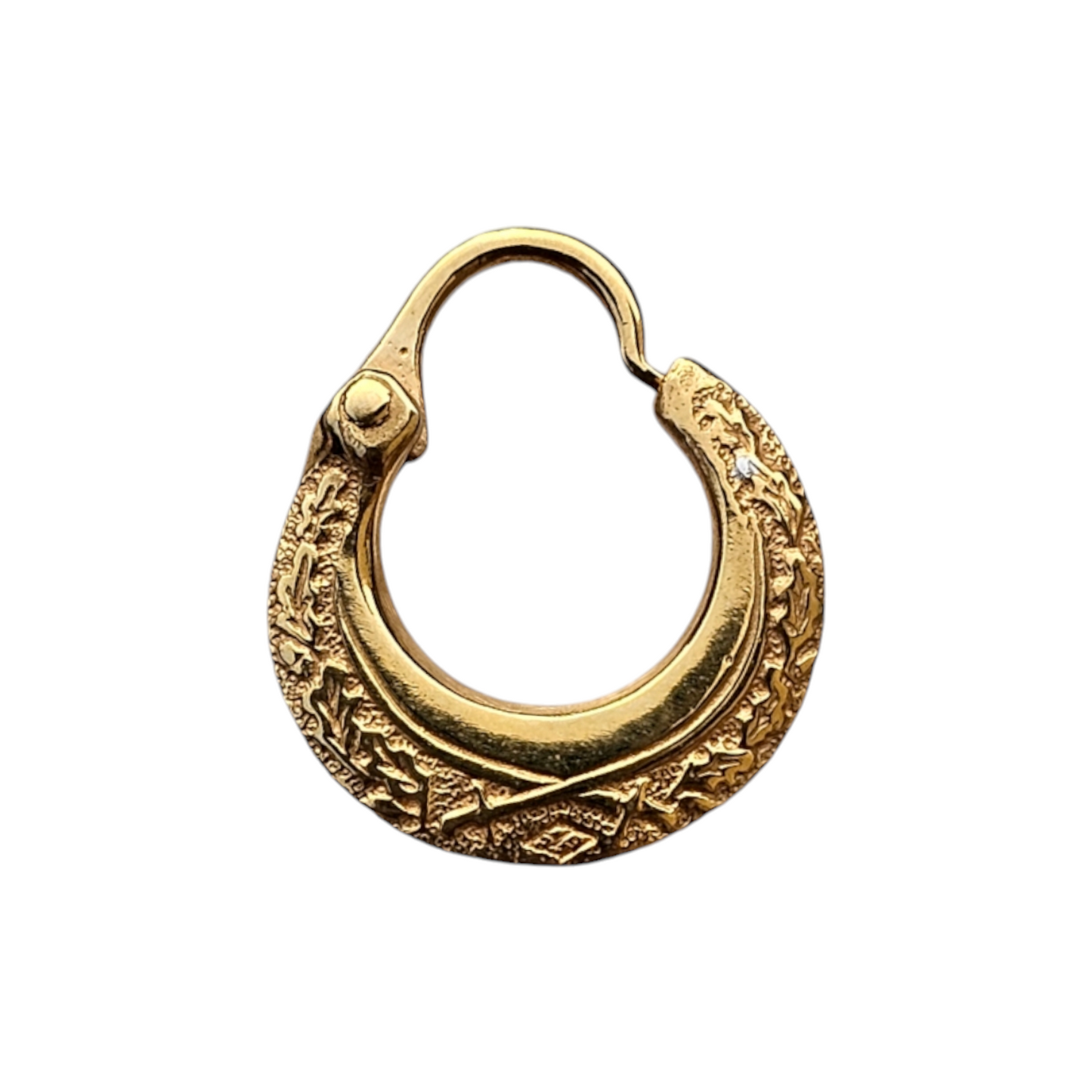 Men’s Cossack Silver Earring – plated gold - EK015spg-1