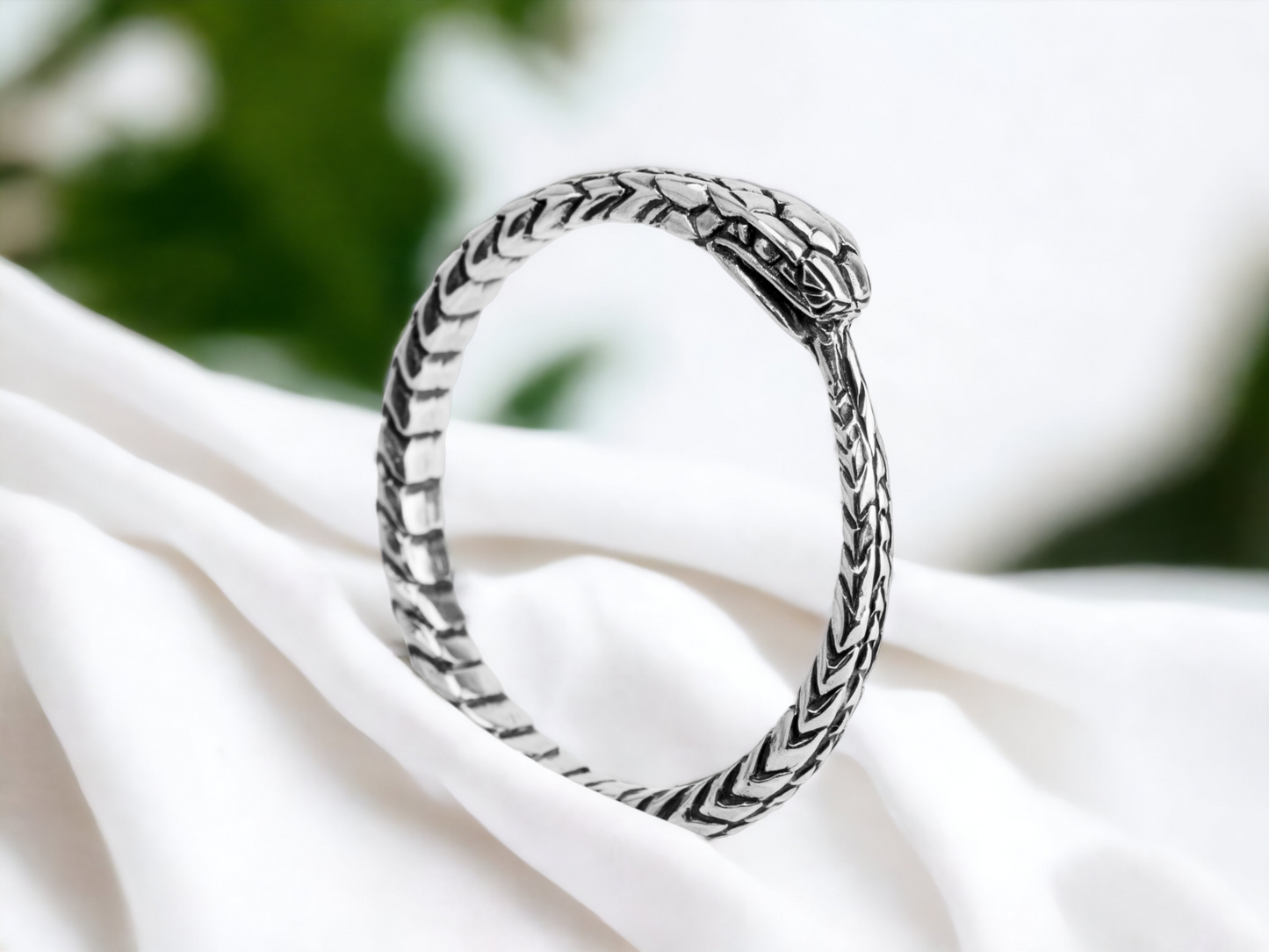 Ouroboros ring sterling silver RK002s