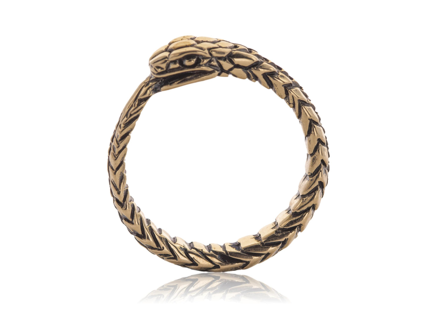 Ouroboros ring brass RK002b