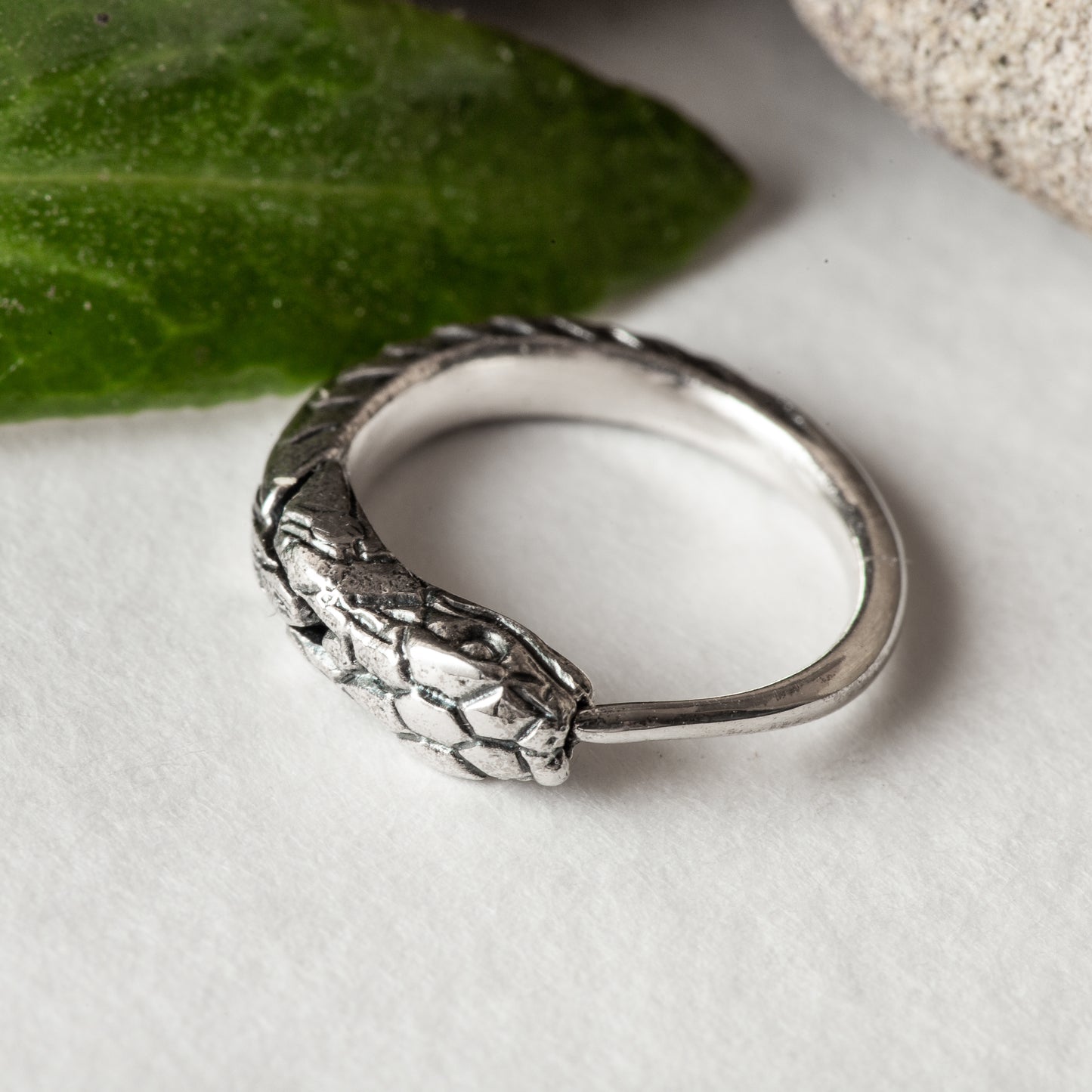 Snake earrings ouroboros sterling silver