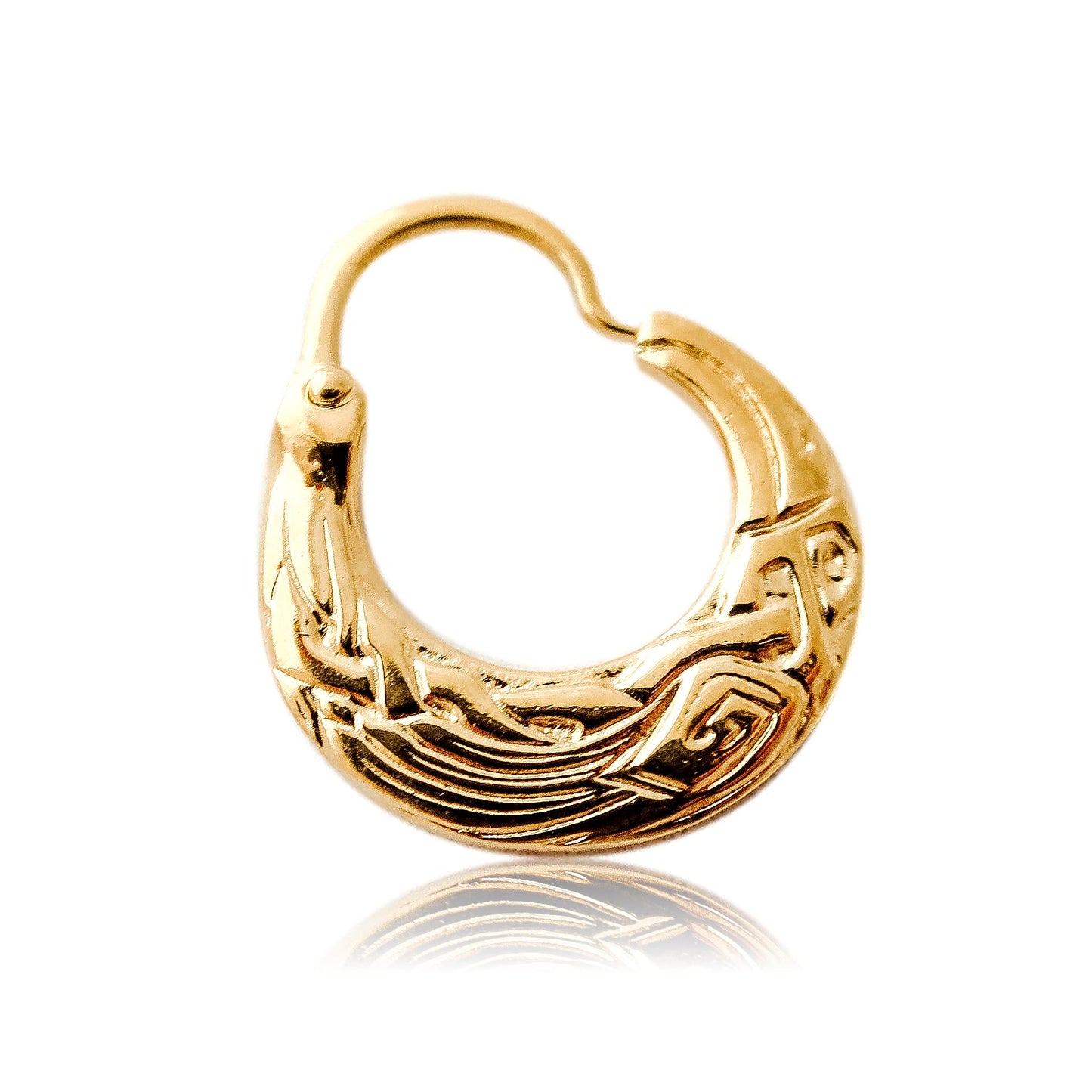 Raven earrings plated gold silver