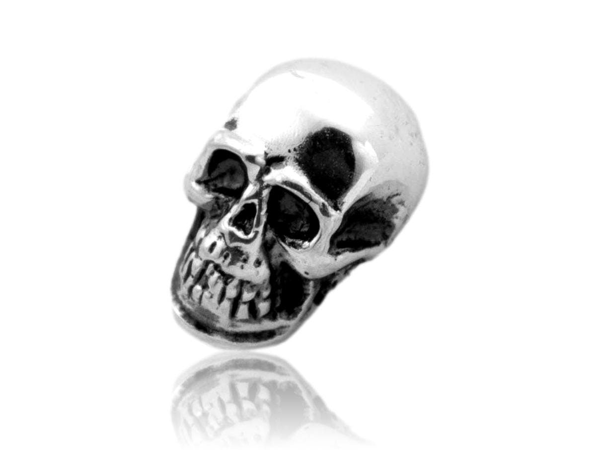 Skull earrings simple studs sterling silver