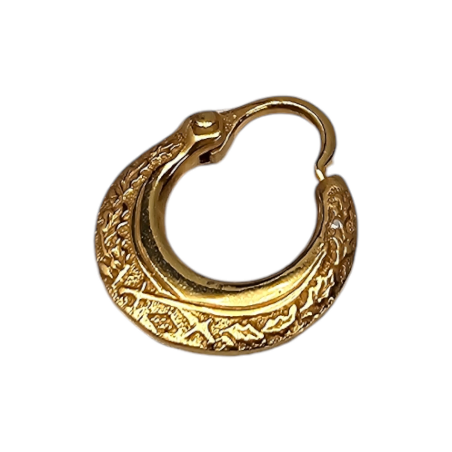 Men’s Cossack Silver Earring – plated gold - EK015spg-1