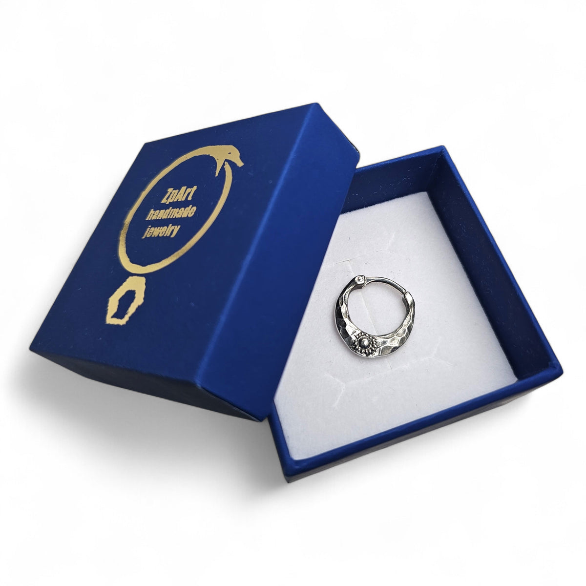 Sun and Moon Huggie Earring – Handmade Sterling Silver | EK135s