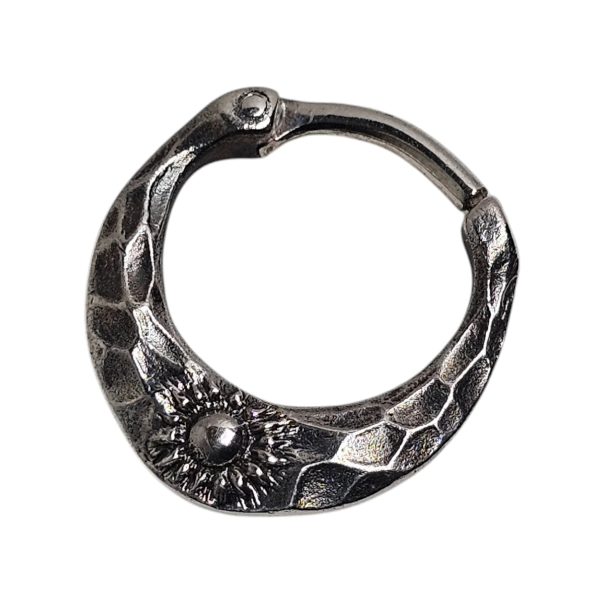 Sun and Moon Huggie Earring – Handmade Sterling Silver | EK135s