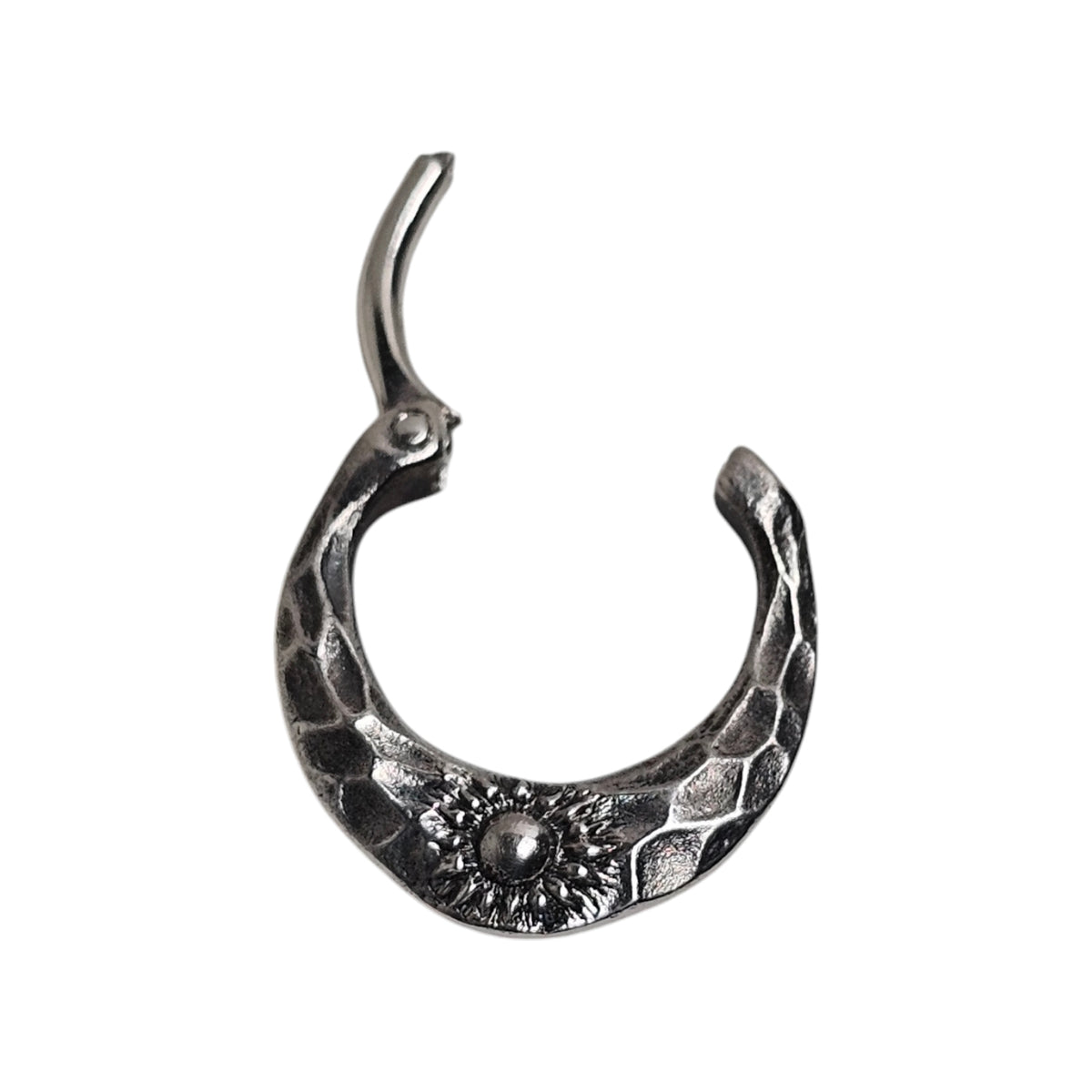 Sun and Moon Huggie Earring – Handmade Sterling Silver | EK135s