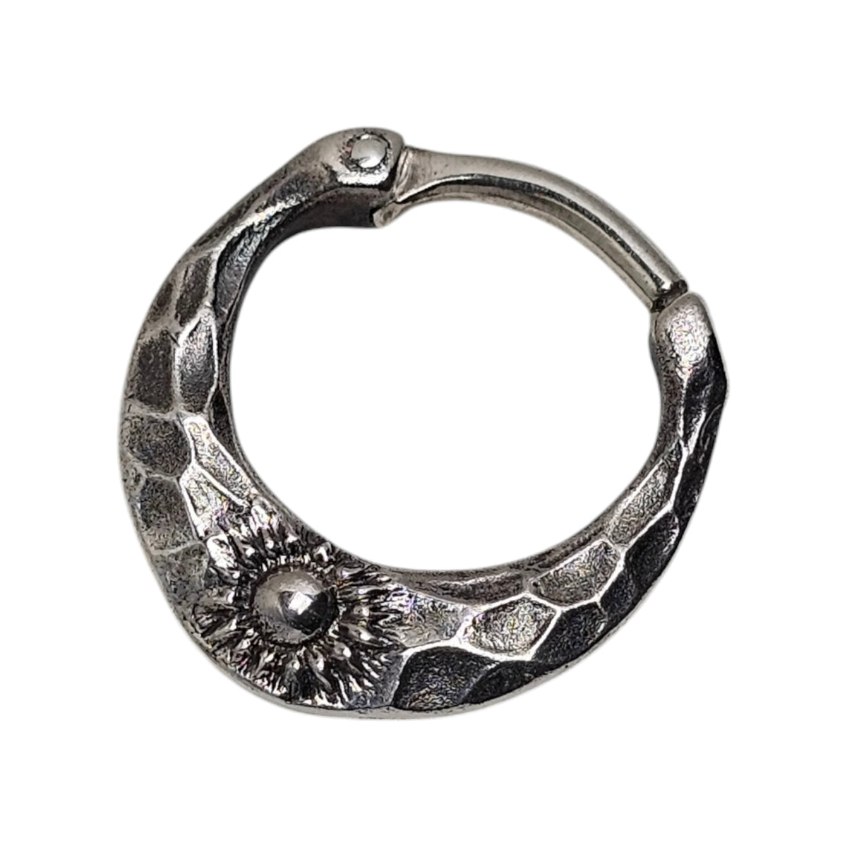 Sun and Moon Huggie Earring – Handmade Sterling Silver | EK135s