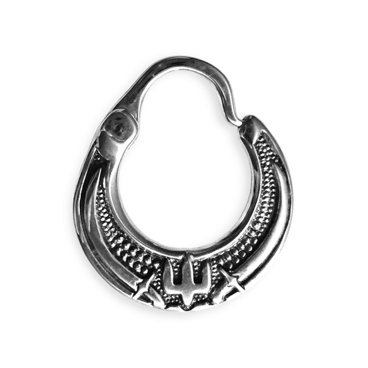 Silver Men’s Earring with Ukrainian Trident cossack earring | EK127s