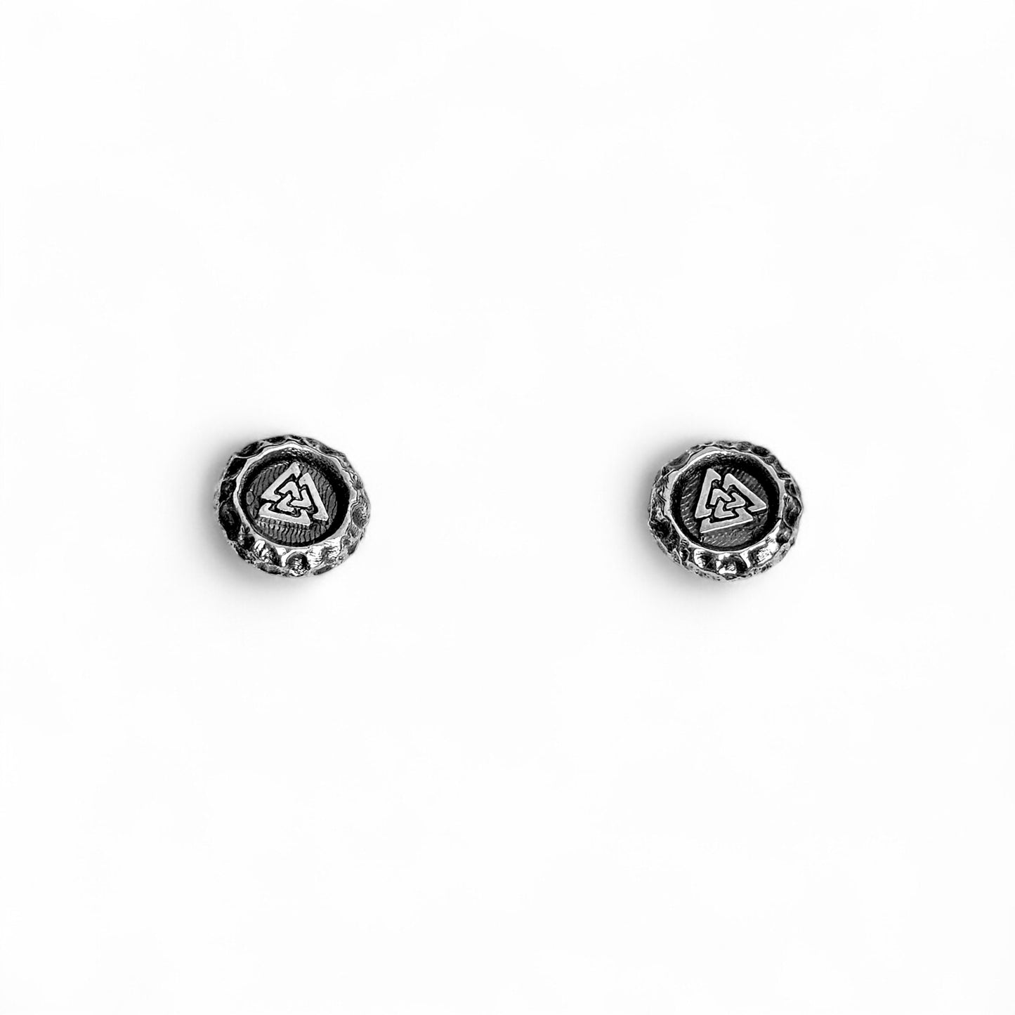 Valknut - Silver stud earrings unisex EK136s-2