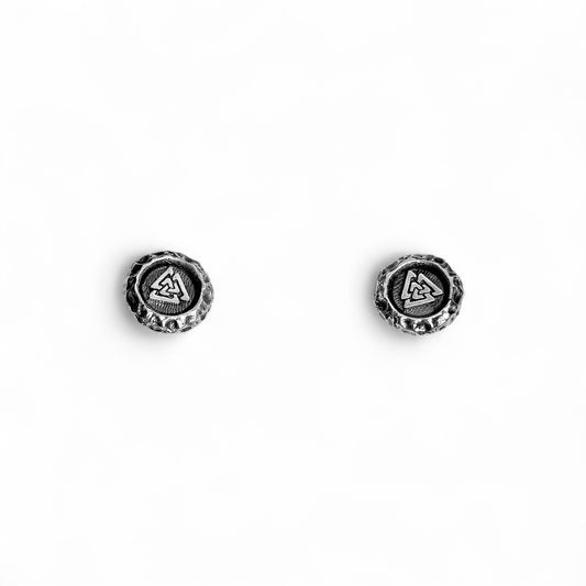 Valknut - Silver stud earrings unisex EK136s-2