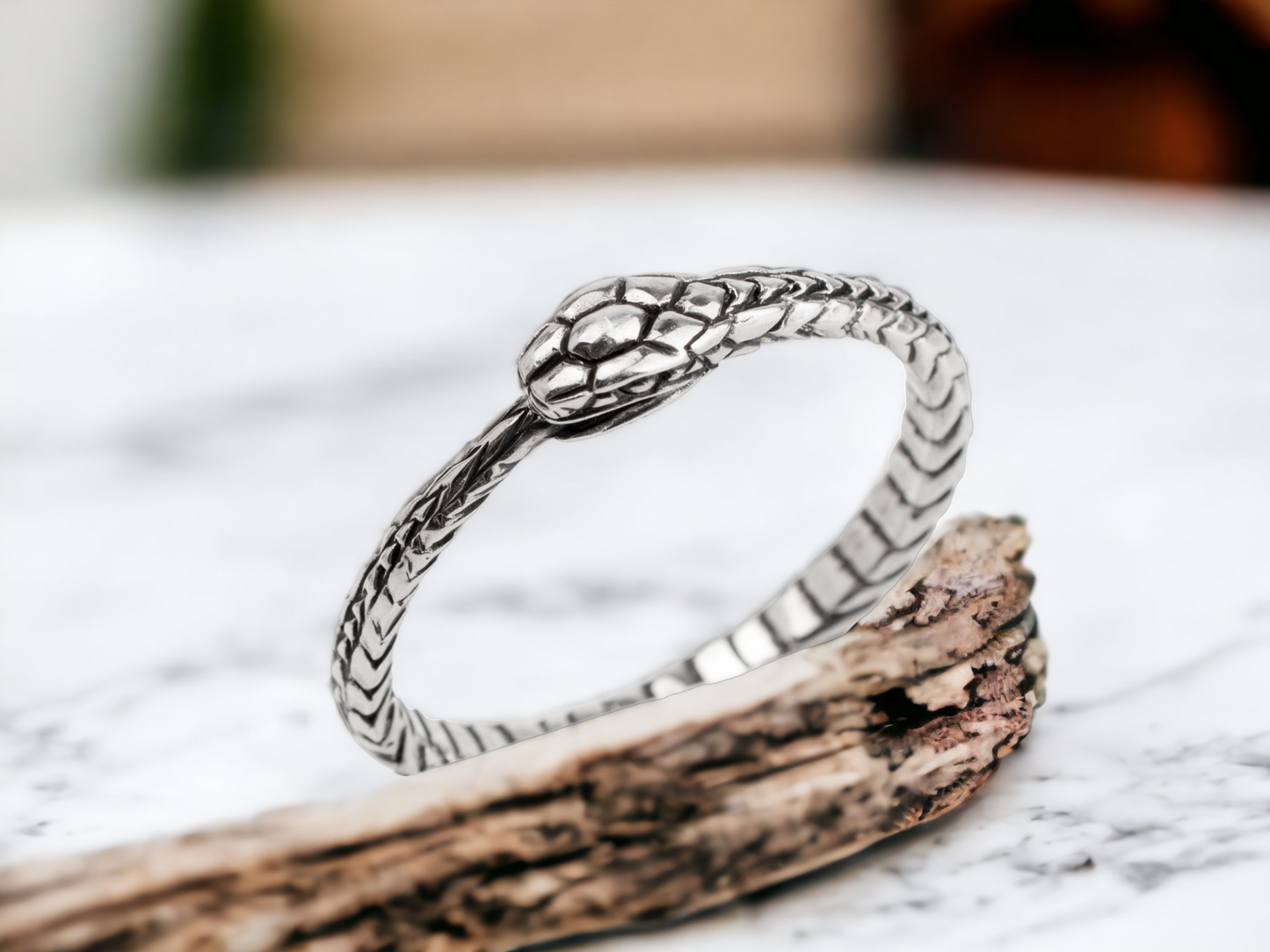 Ouroboros ring sterling silver RK002s