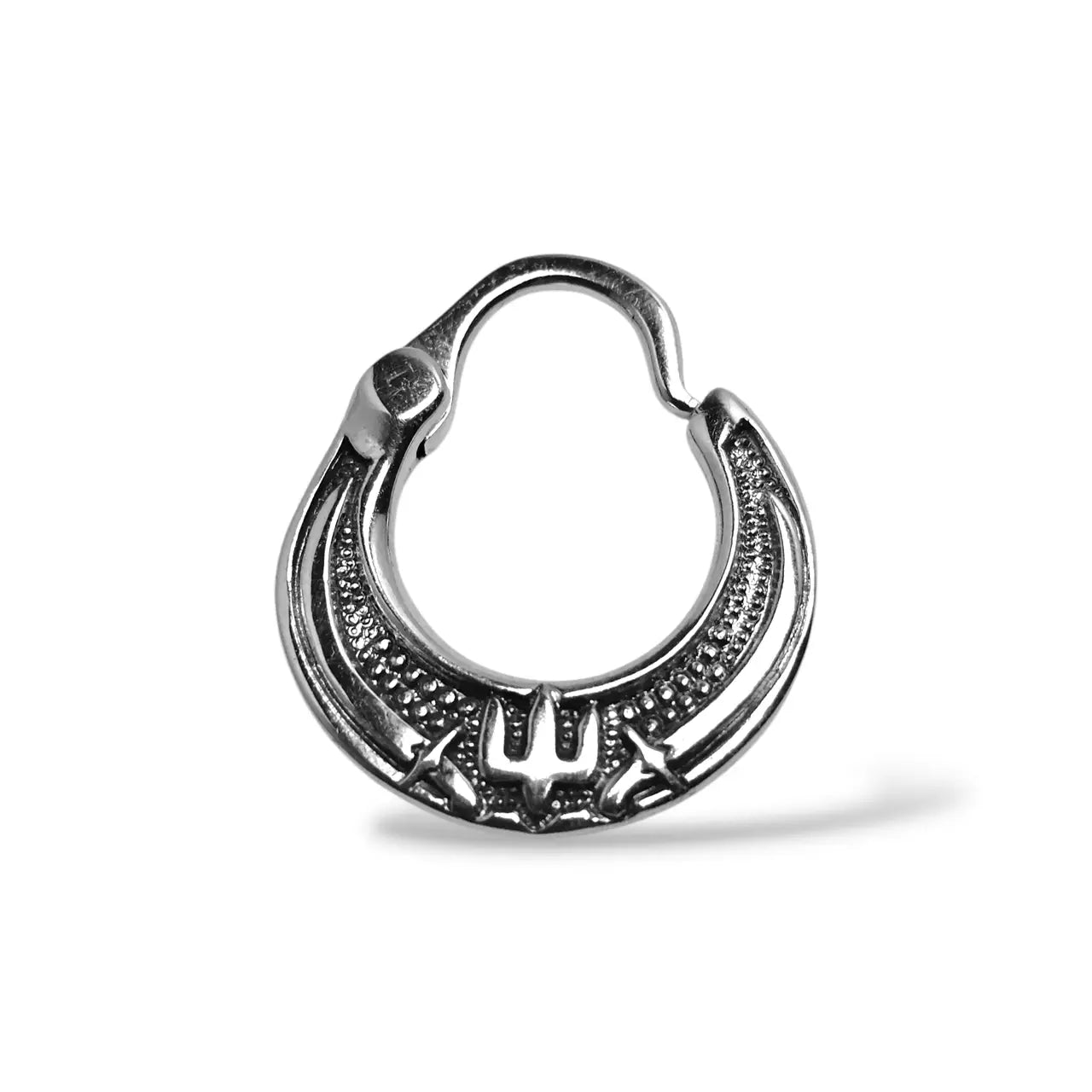 Silver Men’s Earring with Ukrainian Trident cossack earring | EK127s