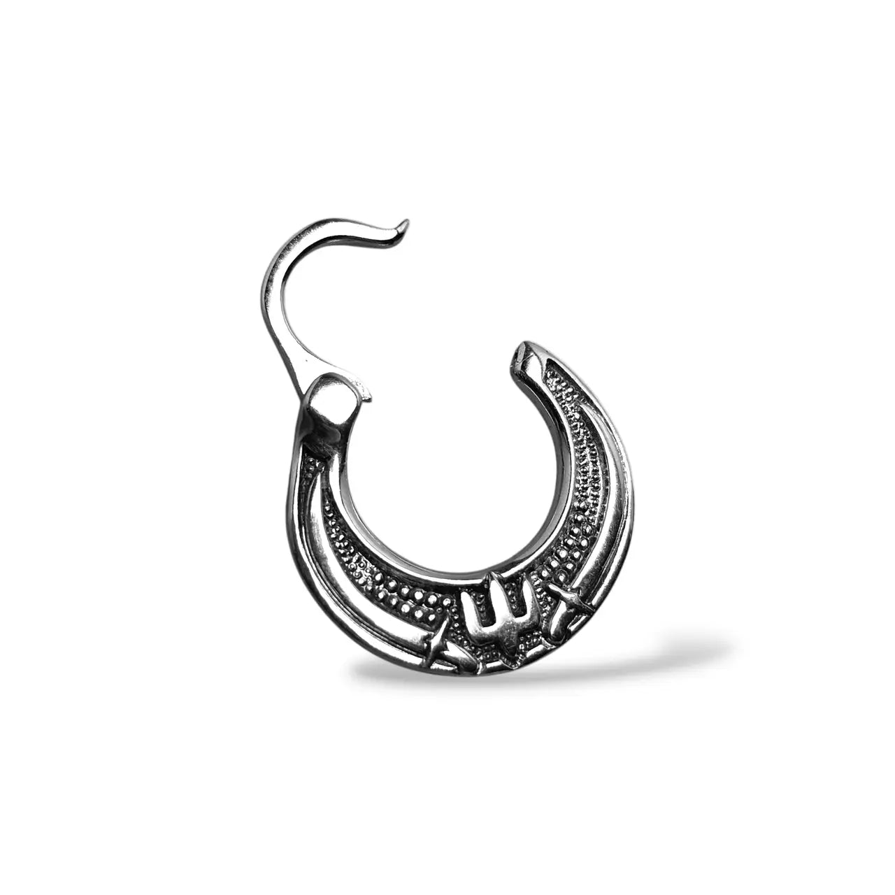 Silver Men’s Earring with Ukrainian Trident cossack earring | EK127s