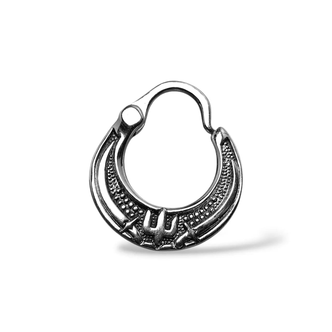 Silver Men’s Earring with Ukrainian Trident cossack earring | EK127s