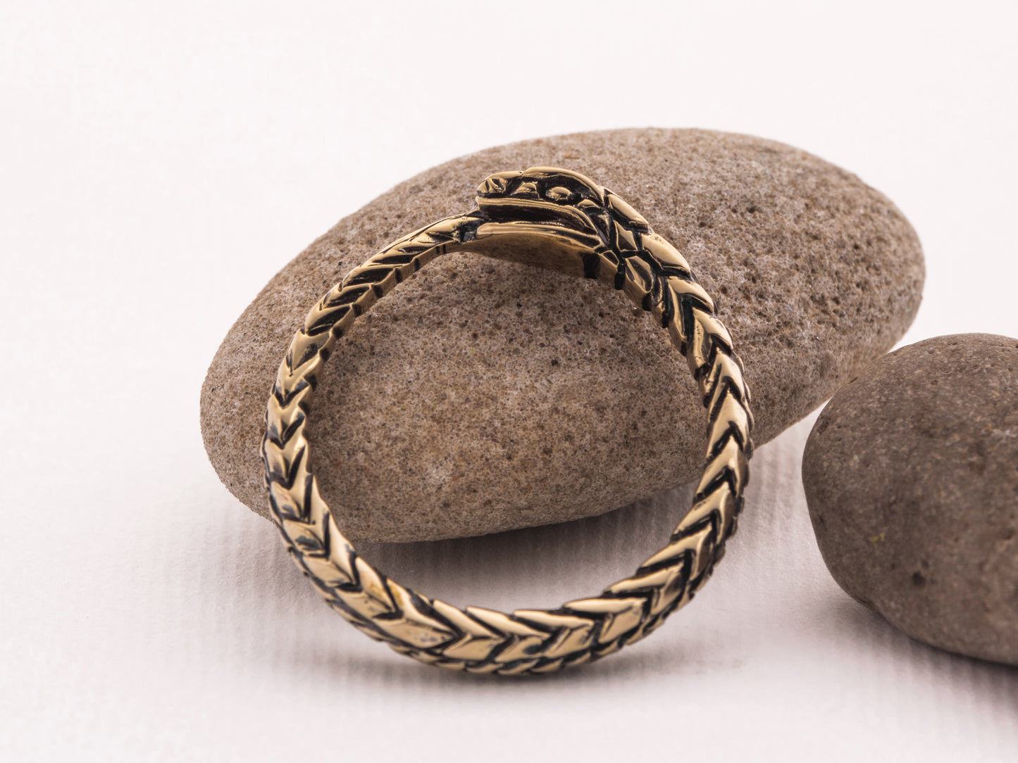 Ouroboros ring brass RK002b