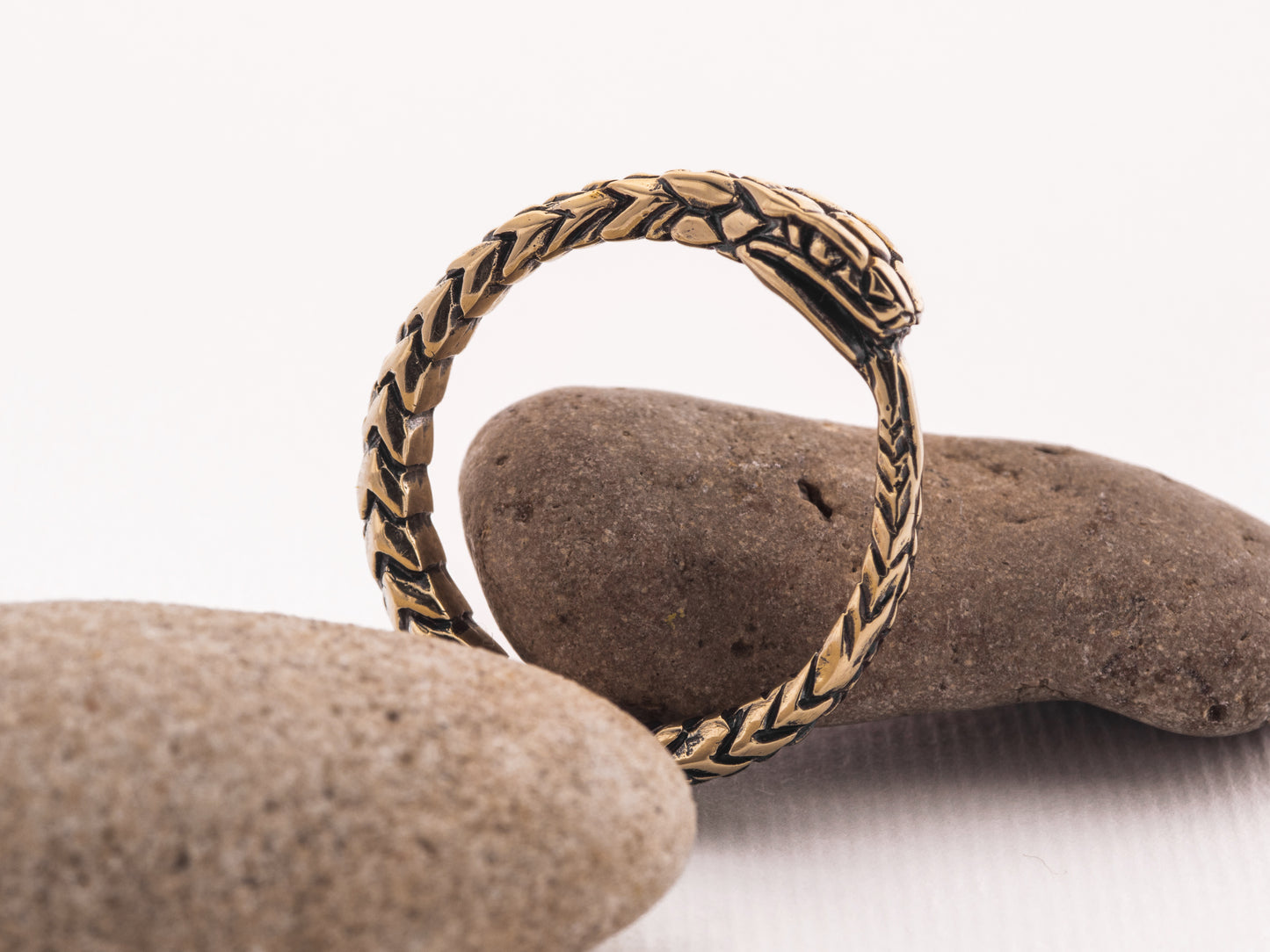 Ouroboros ring brass RK002b