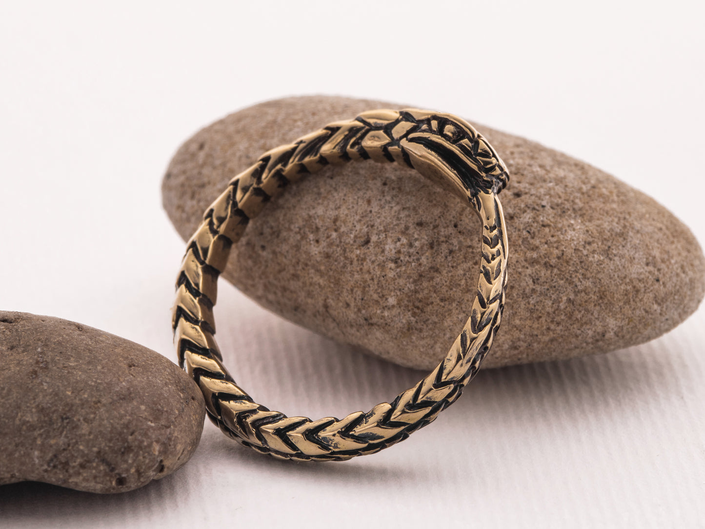 Ouroboros ring brass RK002b