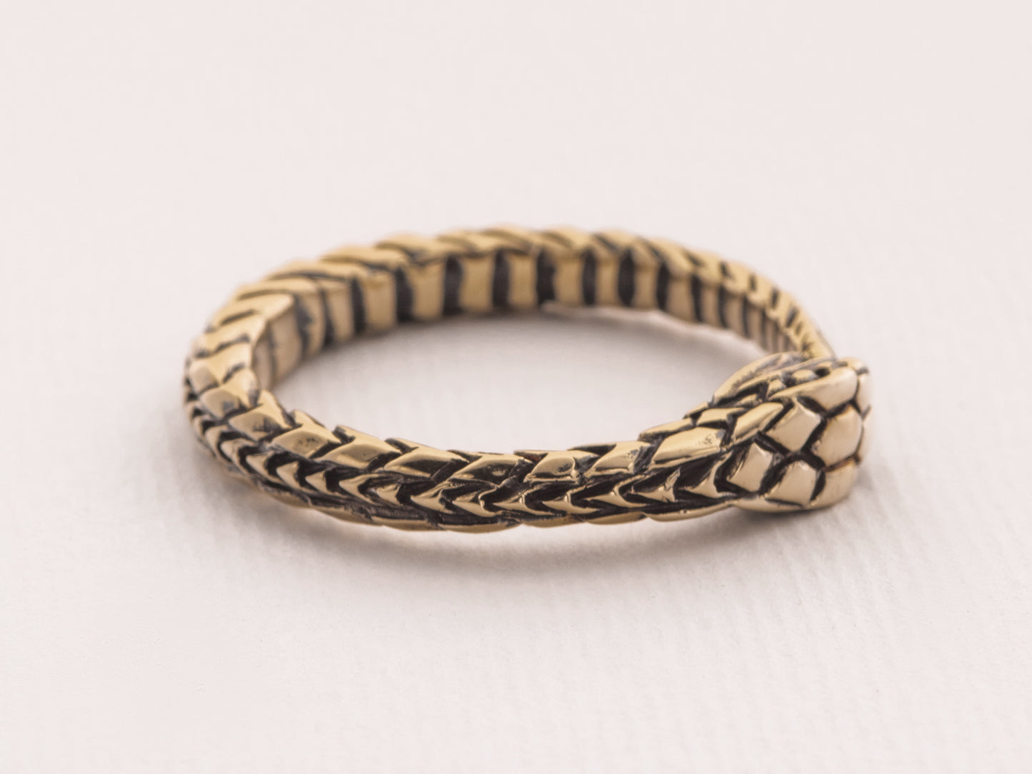 Ouroboros ring brass RK002b