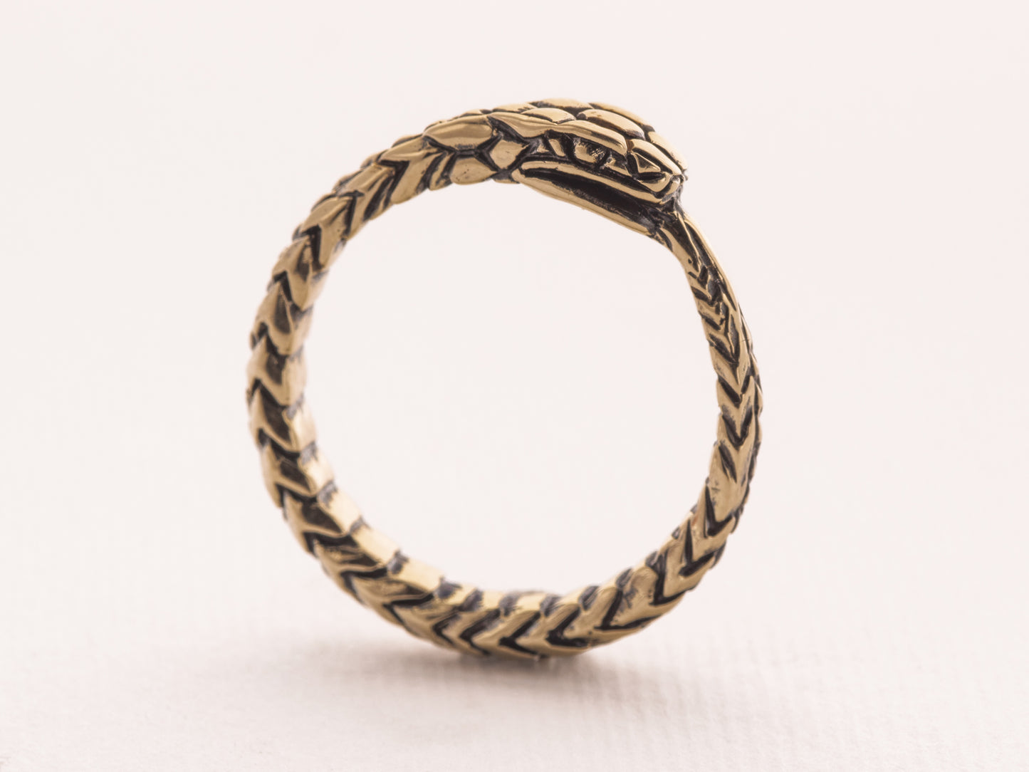 Ouroboros ring brass RK002b