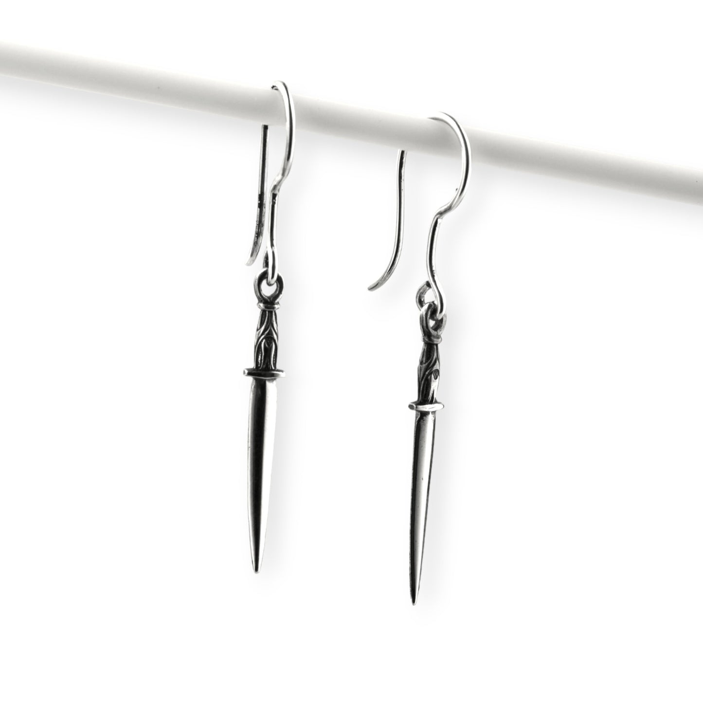 Scythian Sword Earrings in Sterling Silver — Pair