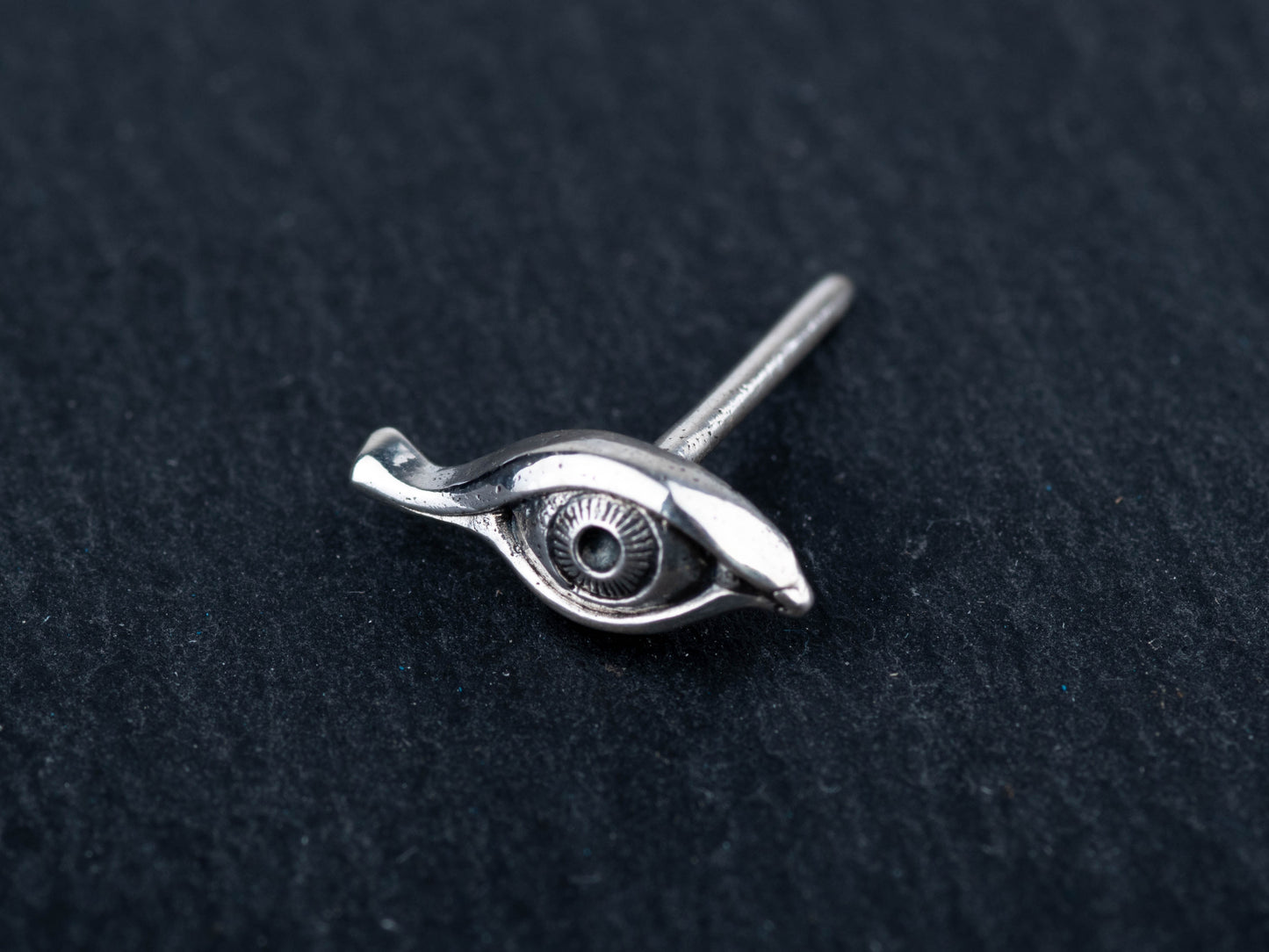 Evil eye stud earrings sterling silver