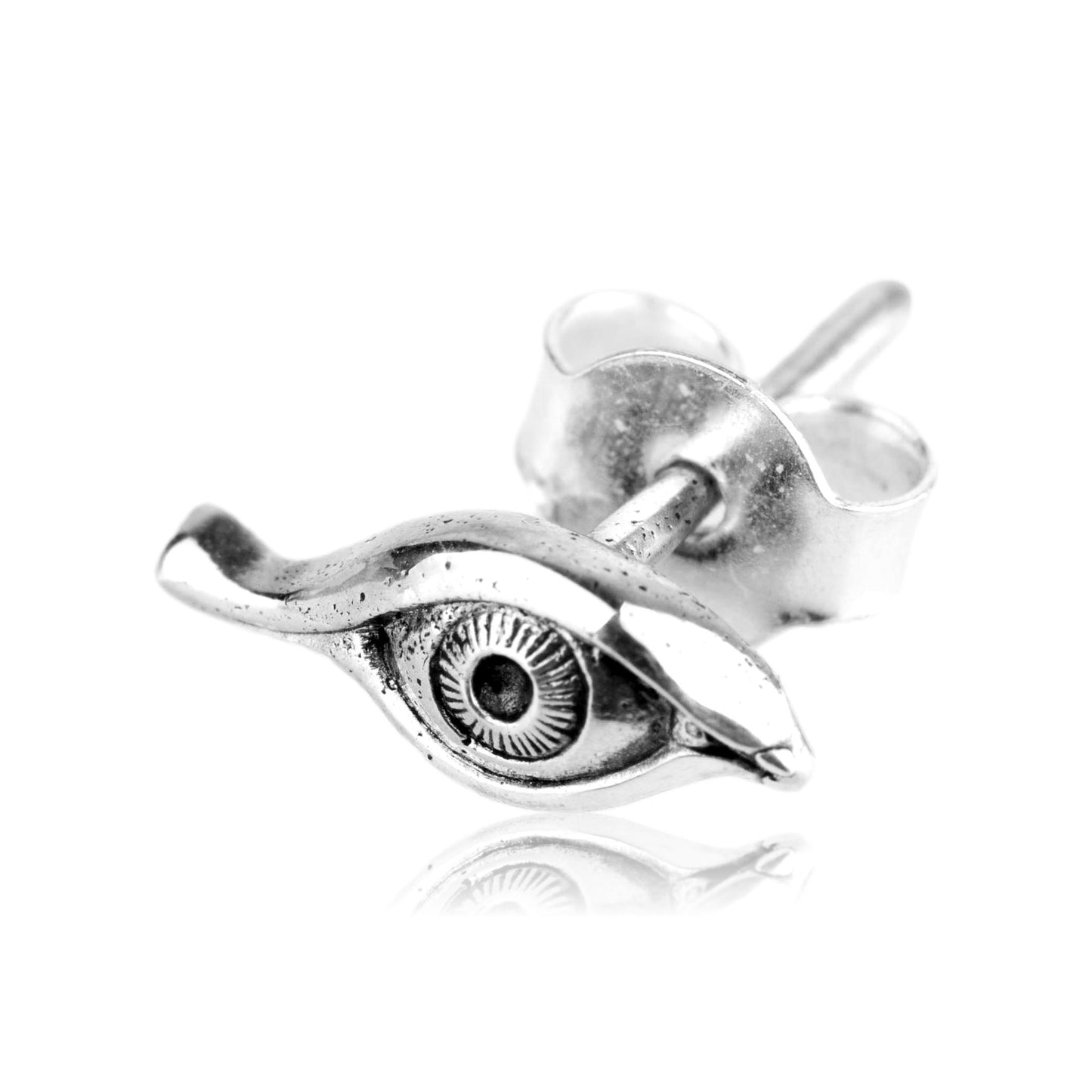 Evil eye stud earrings sterling silver