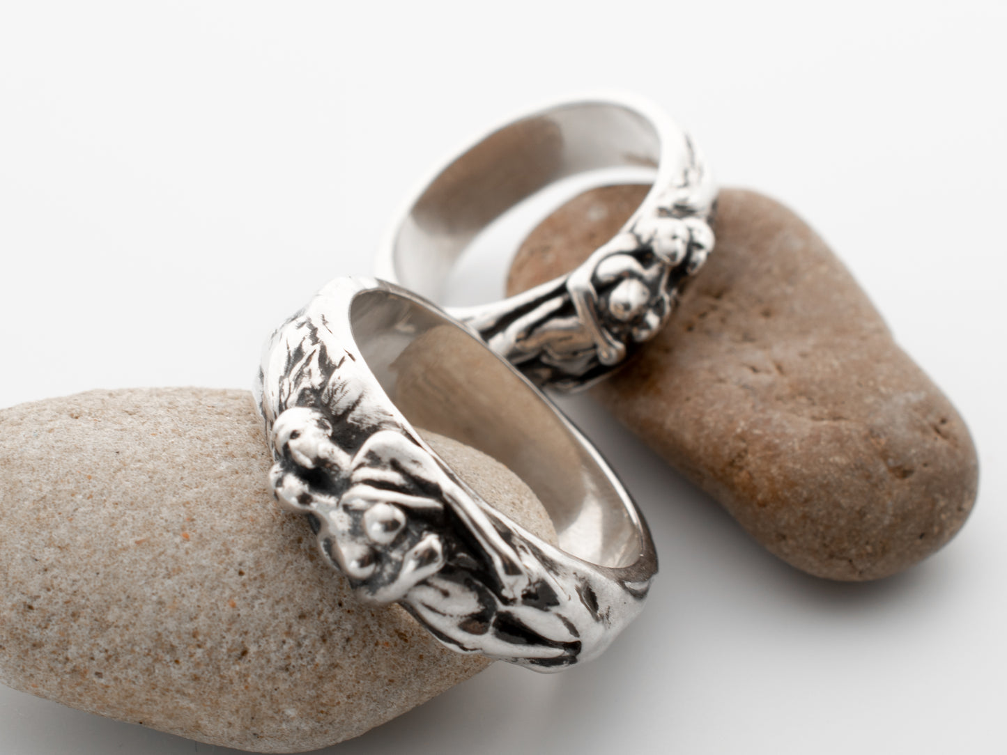 Slavic Couple Wedding Band – Sterling Silver Handmade Ring