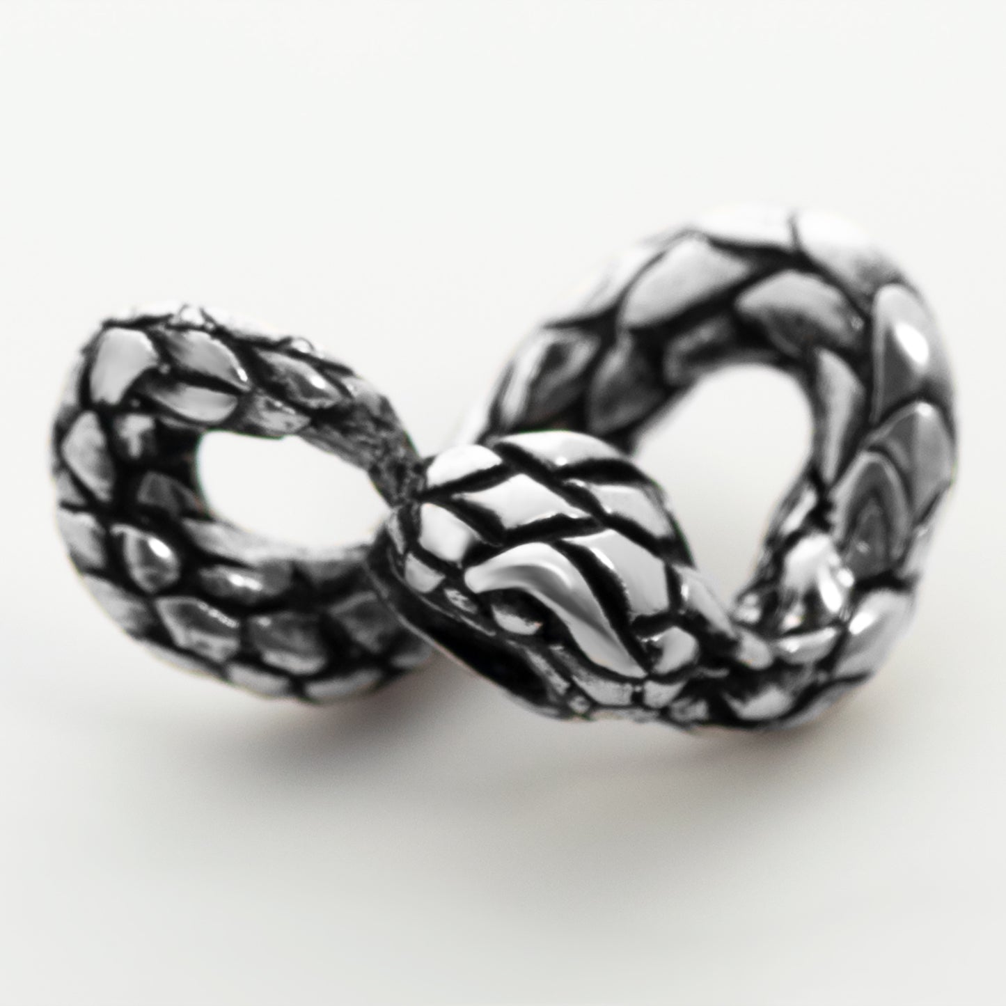 Ouroboros Figure Eight Infinity Silver Pendant