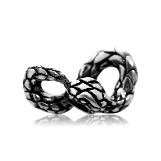 Ouroboros Figure Eight Infinity Silver Pendant