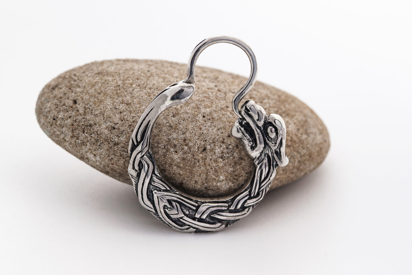 Celtic Wolf Fenrir Earring – Sterling Silver Viking Handmade