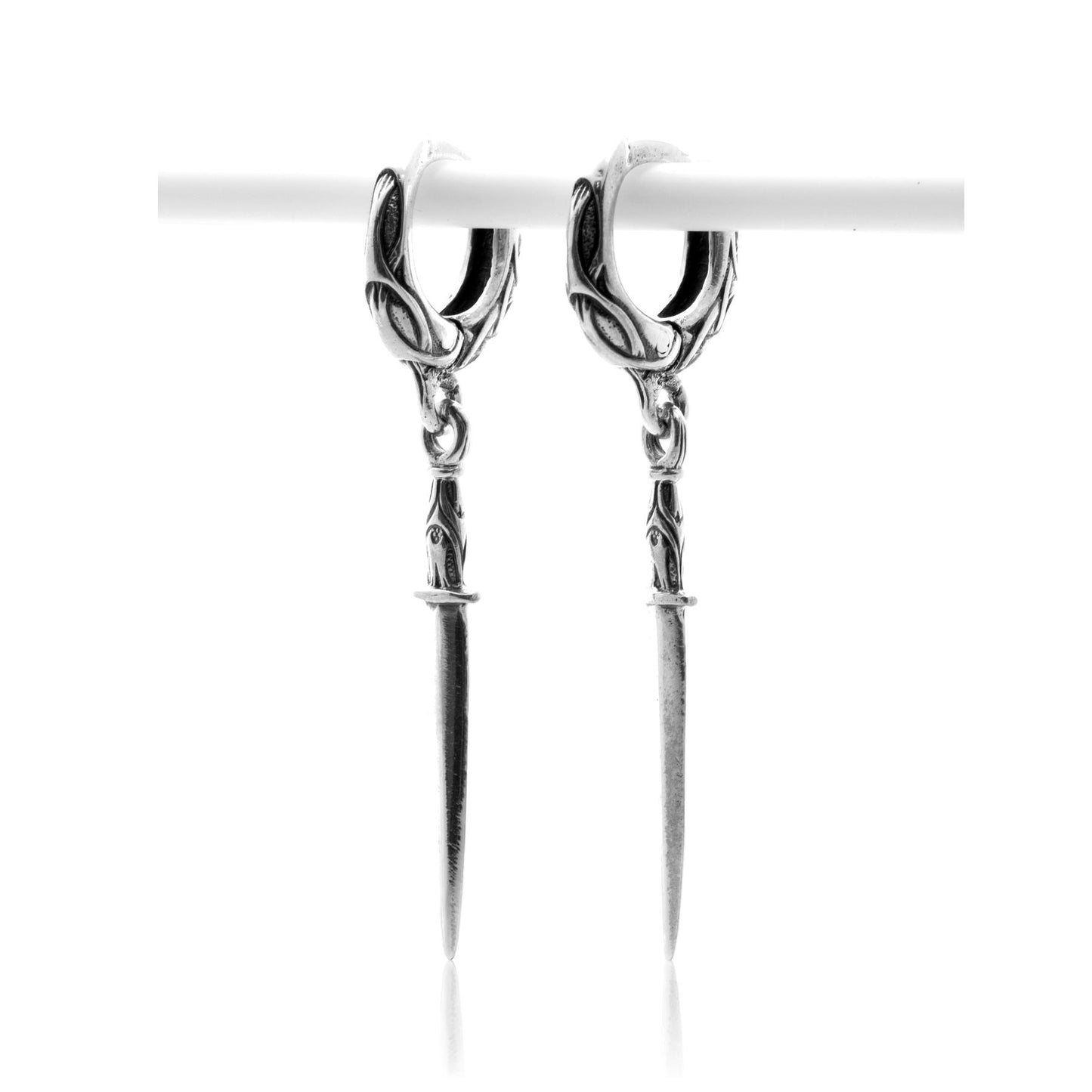 Sword earrings sterling silver unisex