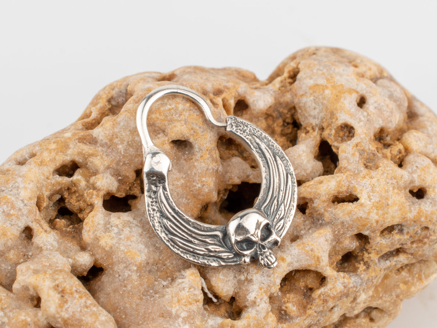 Skull earrings sterling silver
