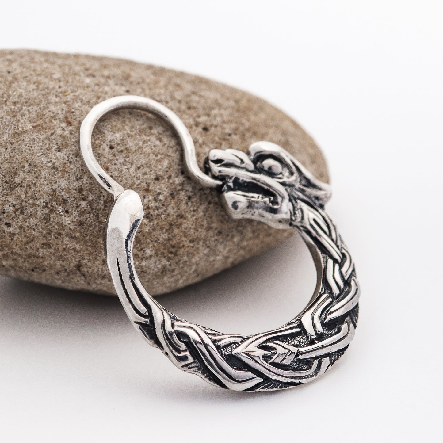 Celtic Wolf Fenrir Earring – Sterling Silver Viking Handmade