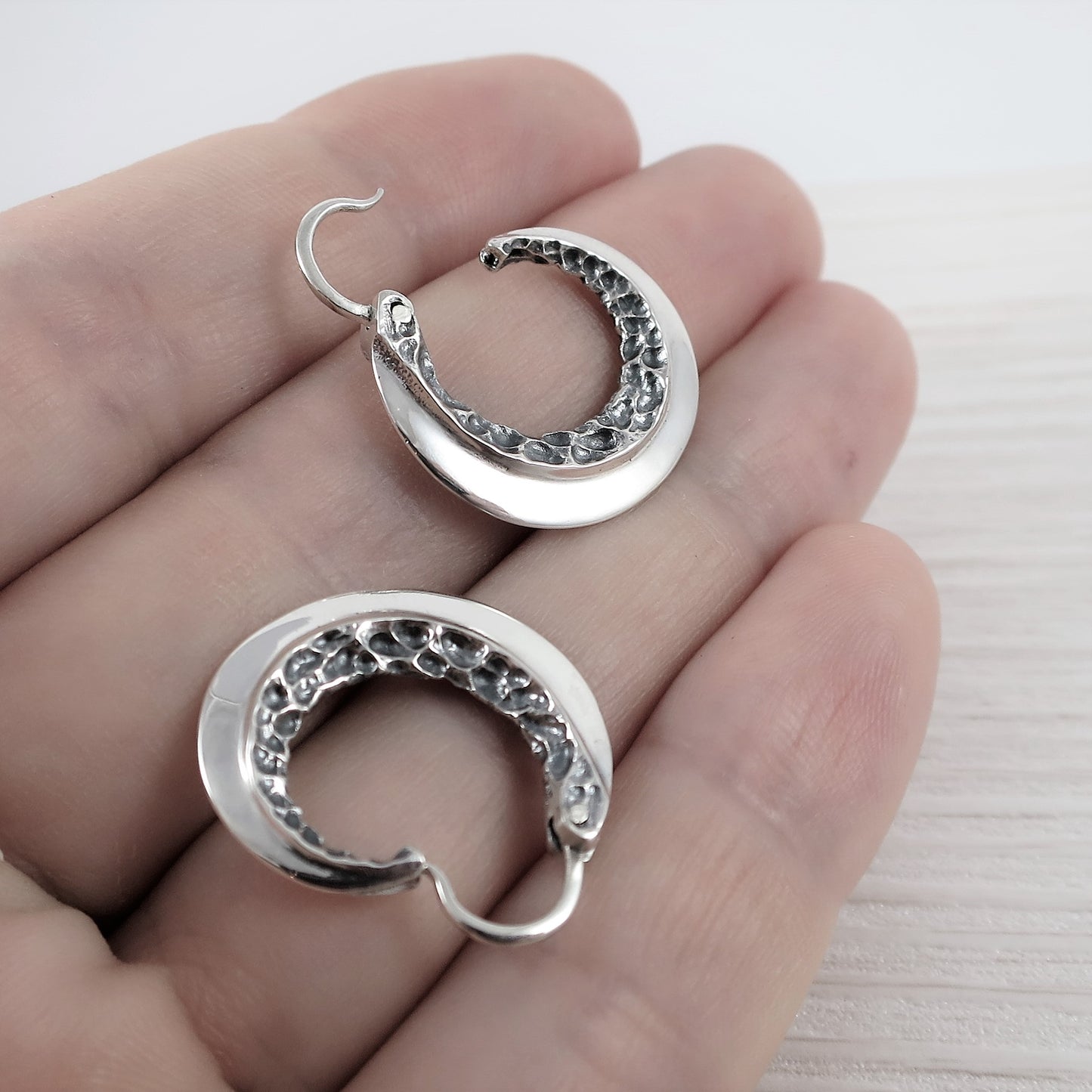 Cossack Sterling Silver Earrings — Handmade Pair EK050s