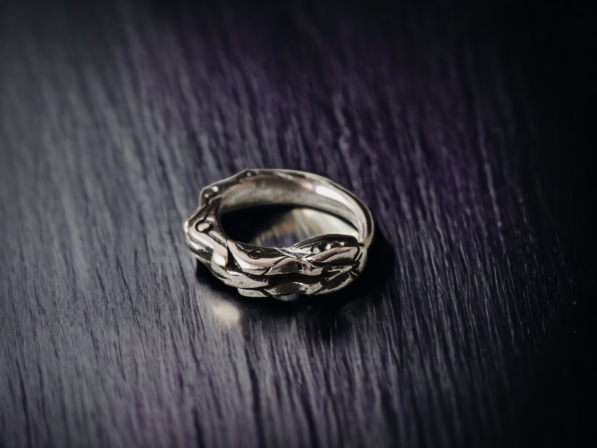 Cartilage earring ouroboros sterling silver