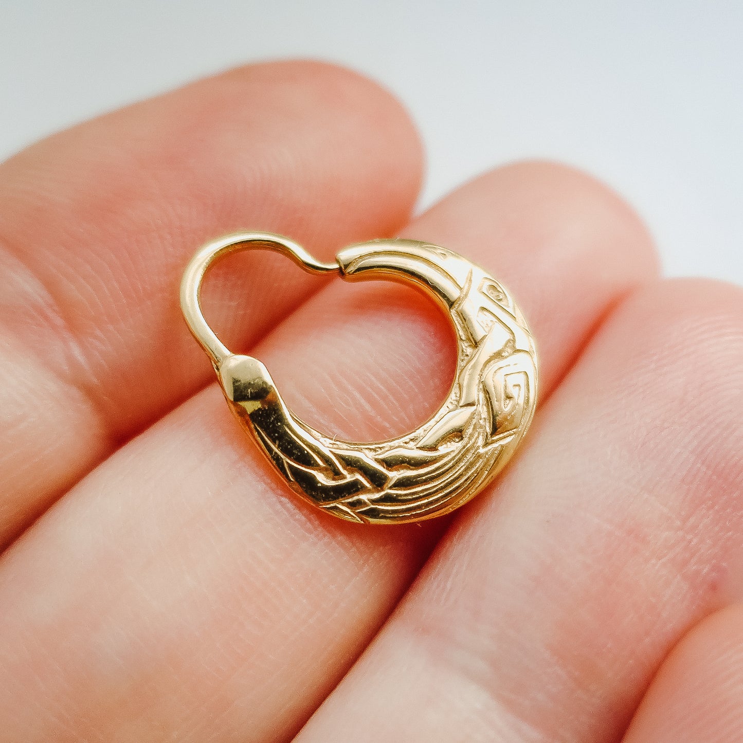 Raven earrings plated gold silver