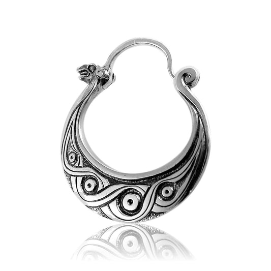 Drakkar mens earring sterling silver