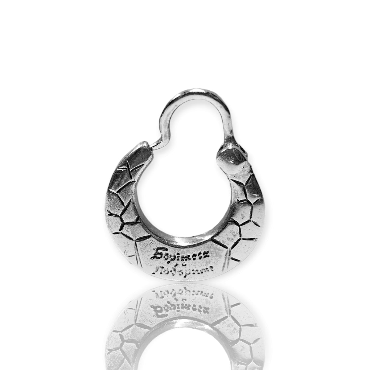 Men’s Cossack Silver Earring – Ethnic Ukrainian Jewelry - EK015s-1