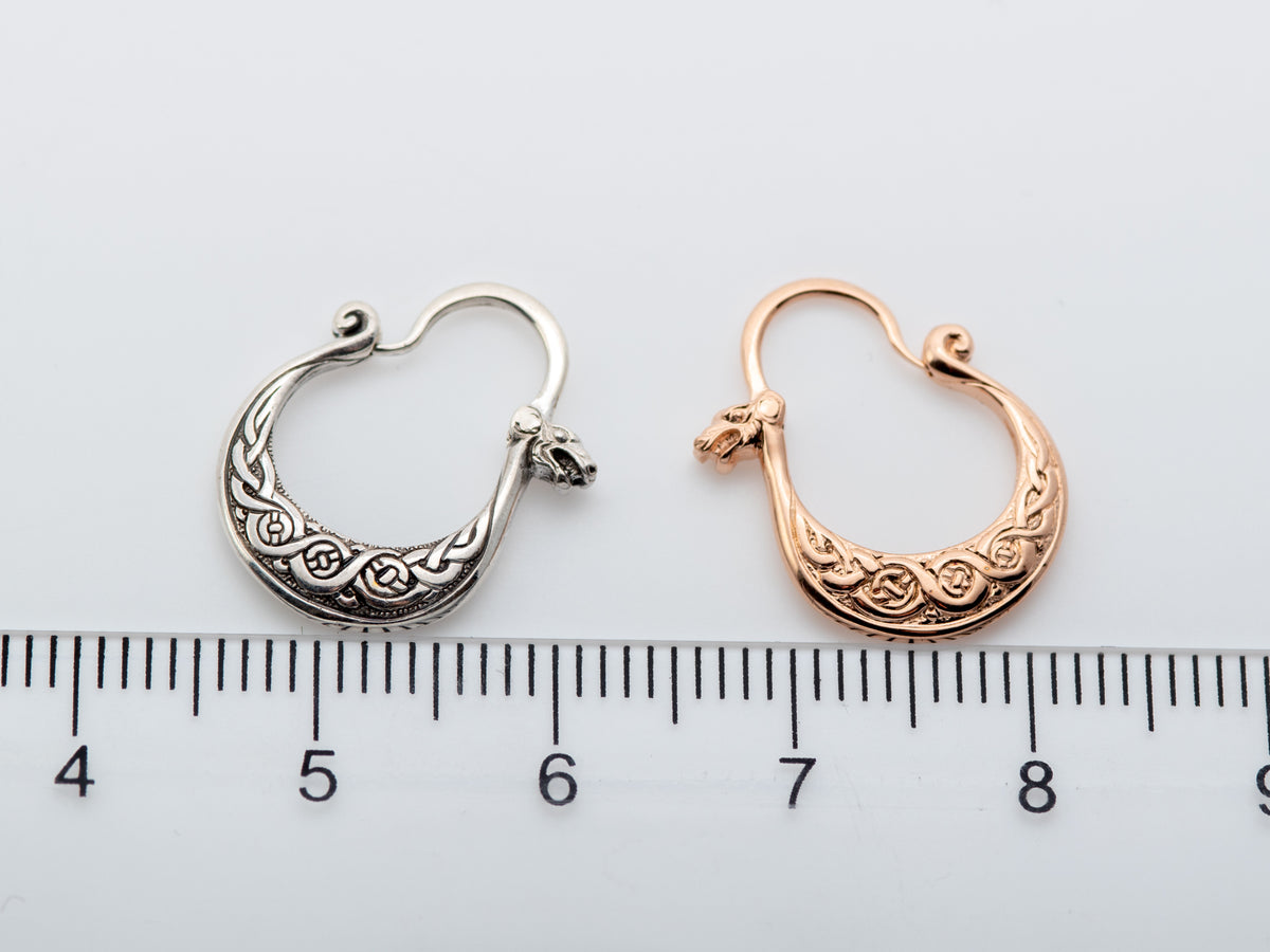 Viking Drakkar Earring – Sterling Silver Huggie – EK085s
